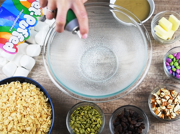 Trail Mix Rice Krispie Treat - Step 1